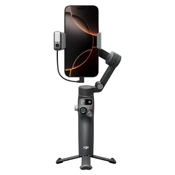DJI Osmo Mobile 8 – Stabilisateur gimbal pour smartphone – Pliable – Attache magnétique – Portrait/Paysage – 10h d’autonomie – BT 5.3 – Module multifonctionnel – Barre d’extension intégrée
