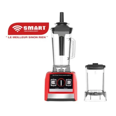 Mixeur Électrique Incassable Robots 2 En 1 Rouge - Puissance TURBO 600W - 2.5L – 2 Vitesses