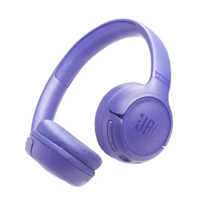 Découvrez le casque JBL Tune 530BT Lavande avec son JBL Pure Bass, Bluetooth, 2 microphones et jusqu'à 76 h d'autonomie. Casque léger et pliable.