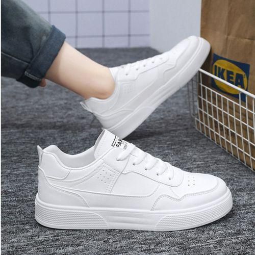 Baskets Blanches Homme GALUIN – Baskets Basses à Lacets